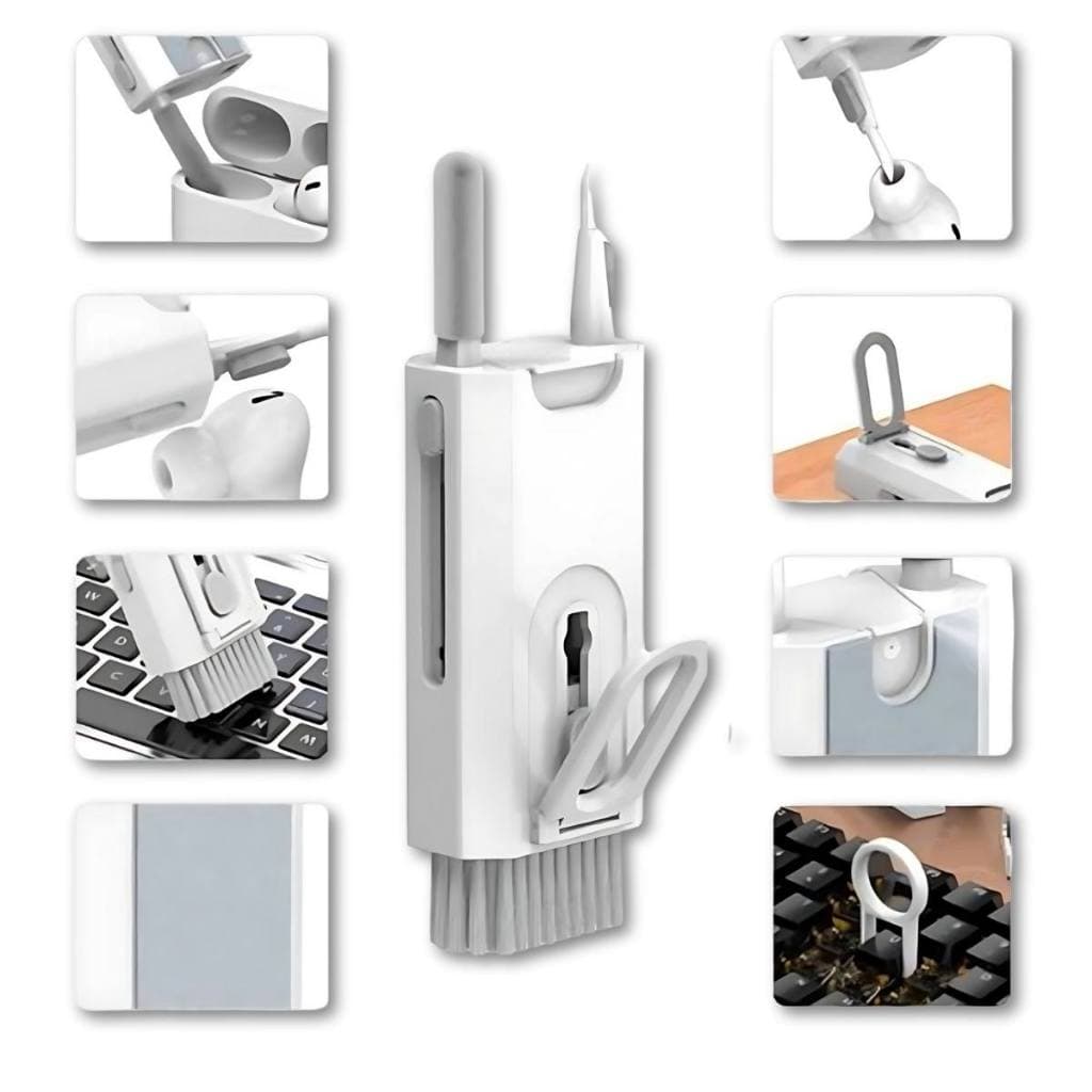 Kit Escova Limpeza Teclado 8 Em 1 Multifuncional Portátil Para Computador Fone De Ouvido Ferramentas