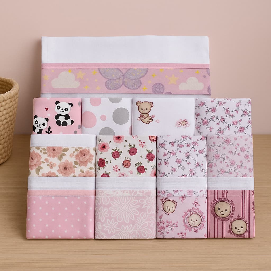 Fraldinha de Boca ESSENCIAL  para o bebe - Kit com 10