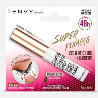 Cola para Cílios Kiss New York Incolor 5g – Super Fixação 48h Á Prova D´água ORIGINAL