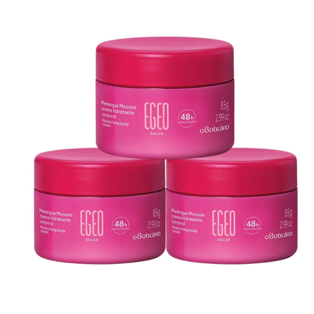 Kit 3 Hidratante Corporal Feminino Linha Egeo Dolce 200g Cada