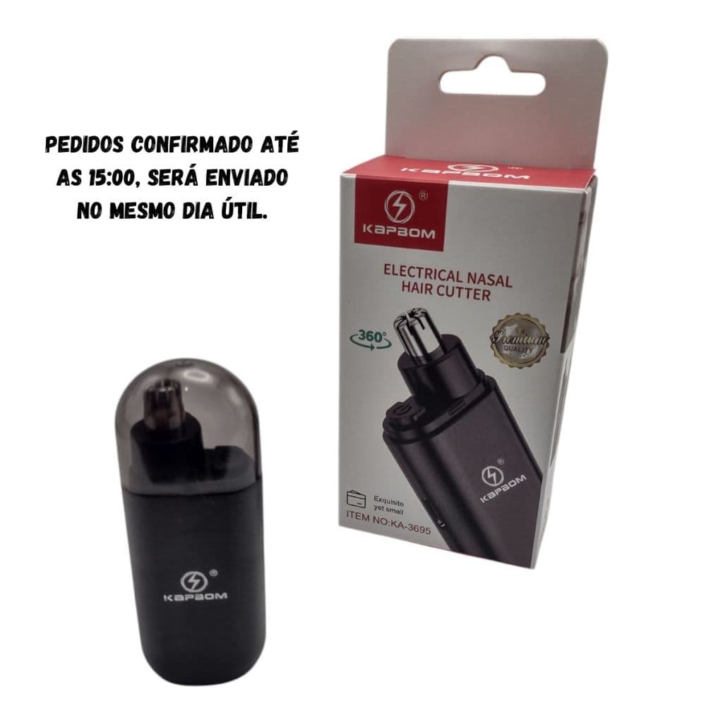 Maquina de Cortar Pelos da Orelha E Nariz Recarregável KA-3695 Kapbom