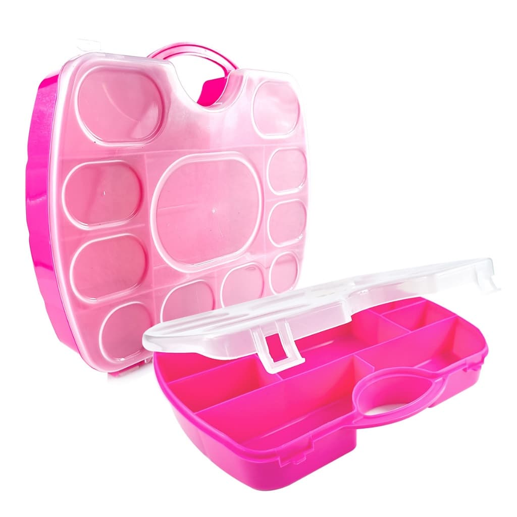 Maleta Organizadora 11 divisórias 24,5x18x4cm Caixa Organizadora para miçangas acessórios e maquiagem