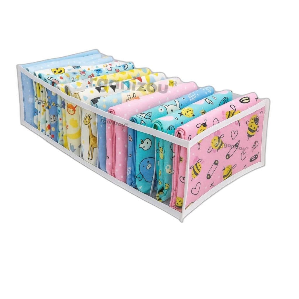 Kit 5 Colmeias Organizadoras de Gavetas - com 10 Divisórias para Meias, Roupas Íntimas e Fraldas