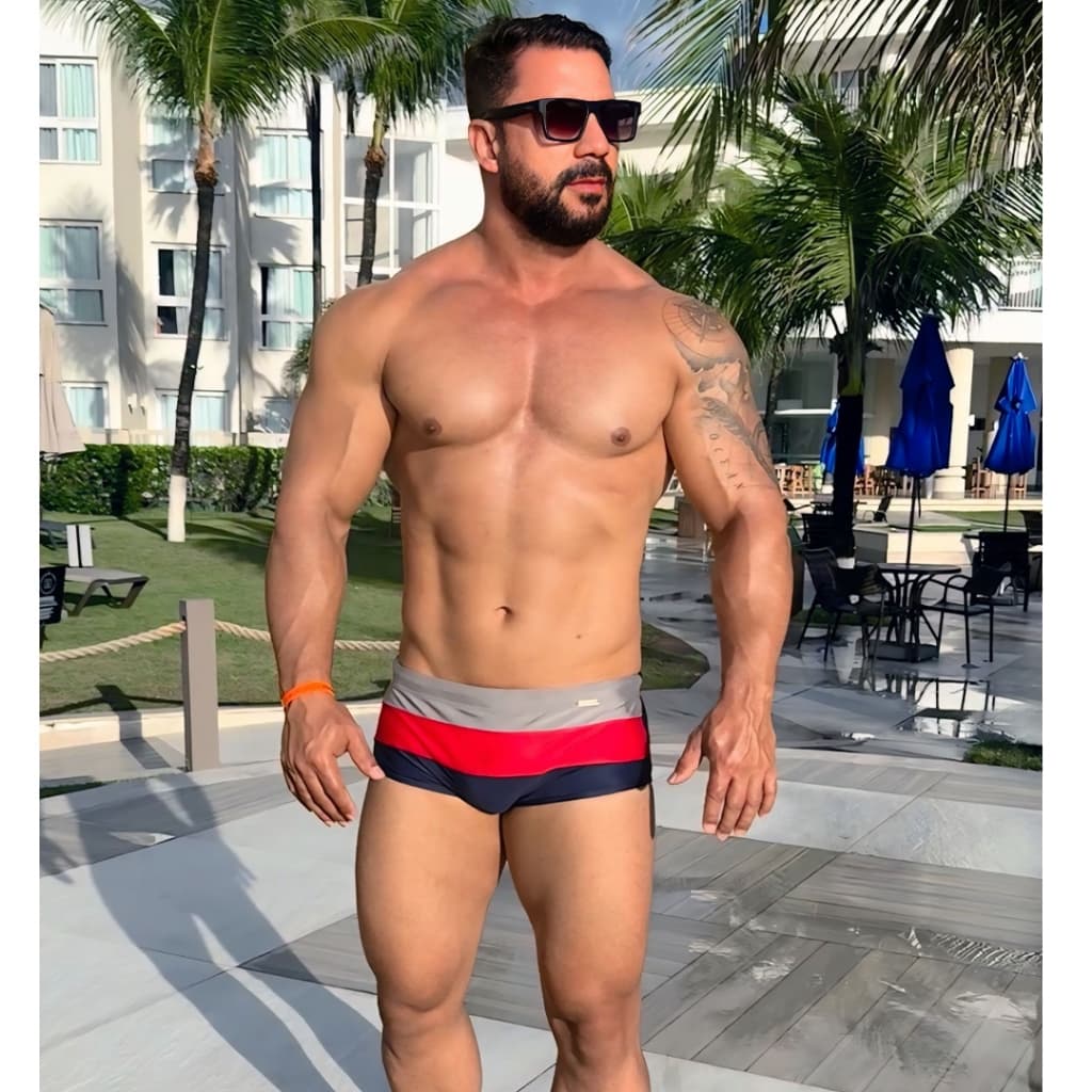 Sunga Listrada Masculina Para Praia e Piscina Hoggi Wear
