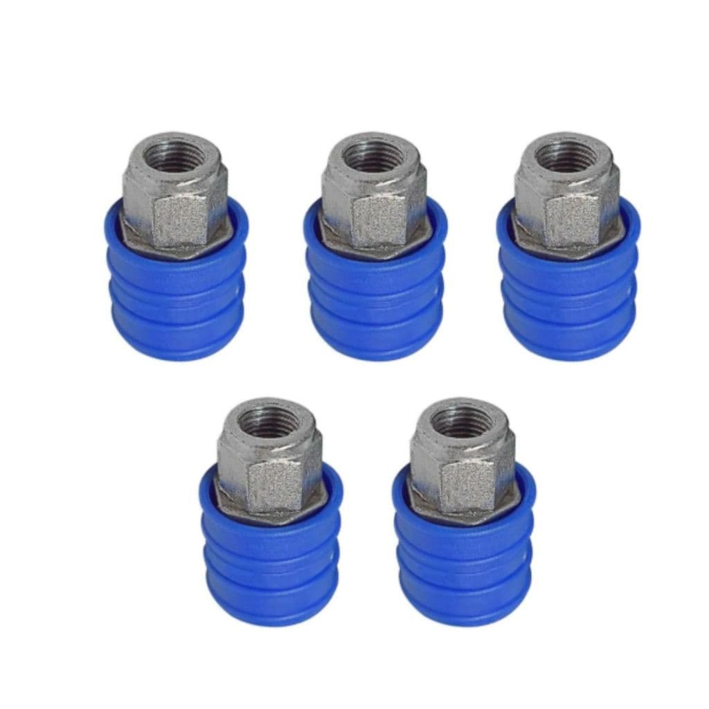 Kit com 5 - Engate Rápido Ar 1/4 Femea - Azul