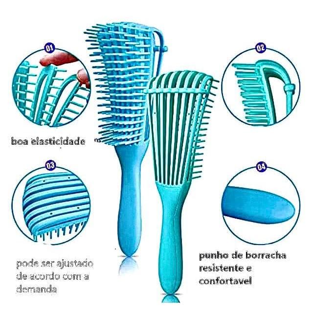 Escova de Cabelo Pente Estilo Polvo