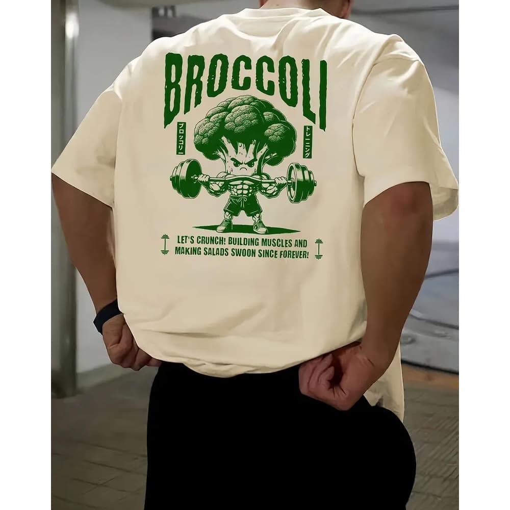Camiseta Blusao Premium Brocolli Academia Maromba Unissex Estampada Moda 100% Algodao
