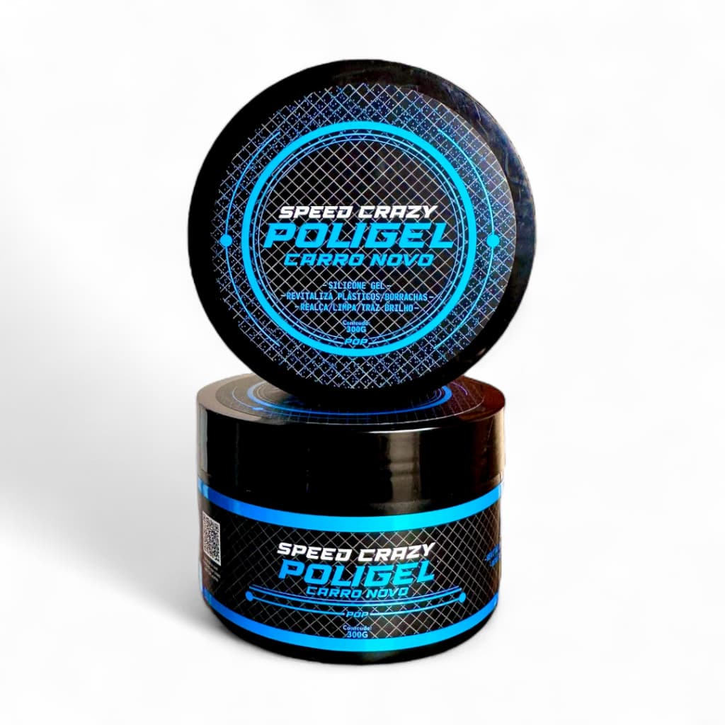 Silicone Gel Poligel Revitalizador Plásticos, Borrachas e Couro Brilho e Proteção 300g Speed Crazy