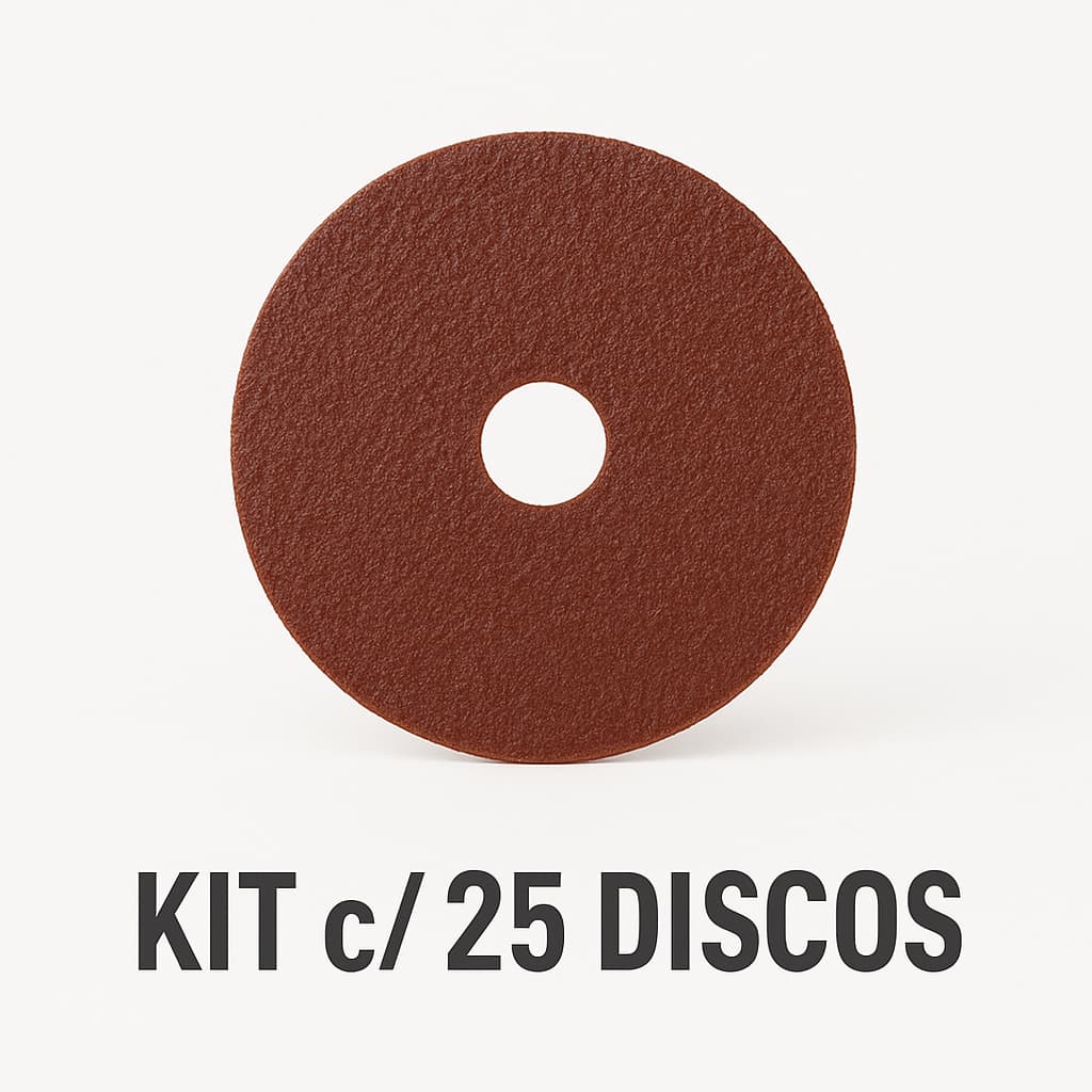 Disco de Lixa Ferro 115mm Grão 120 – Kit com 25 Peças