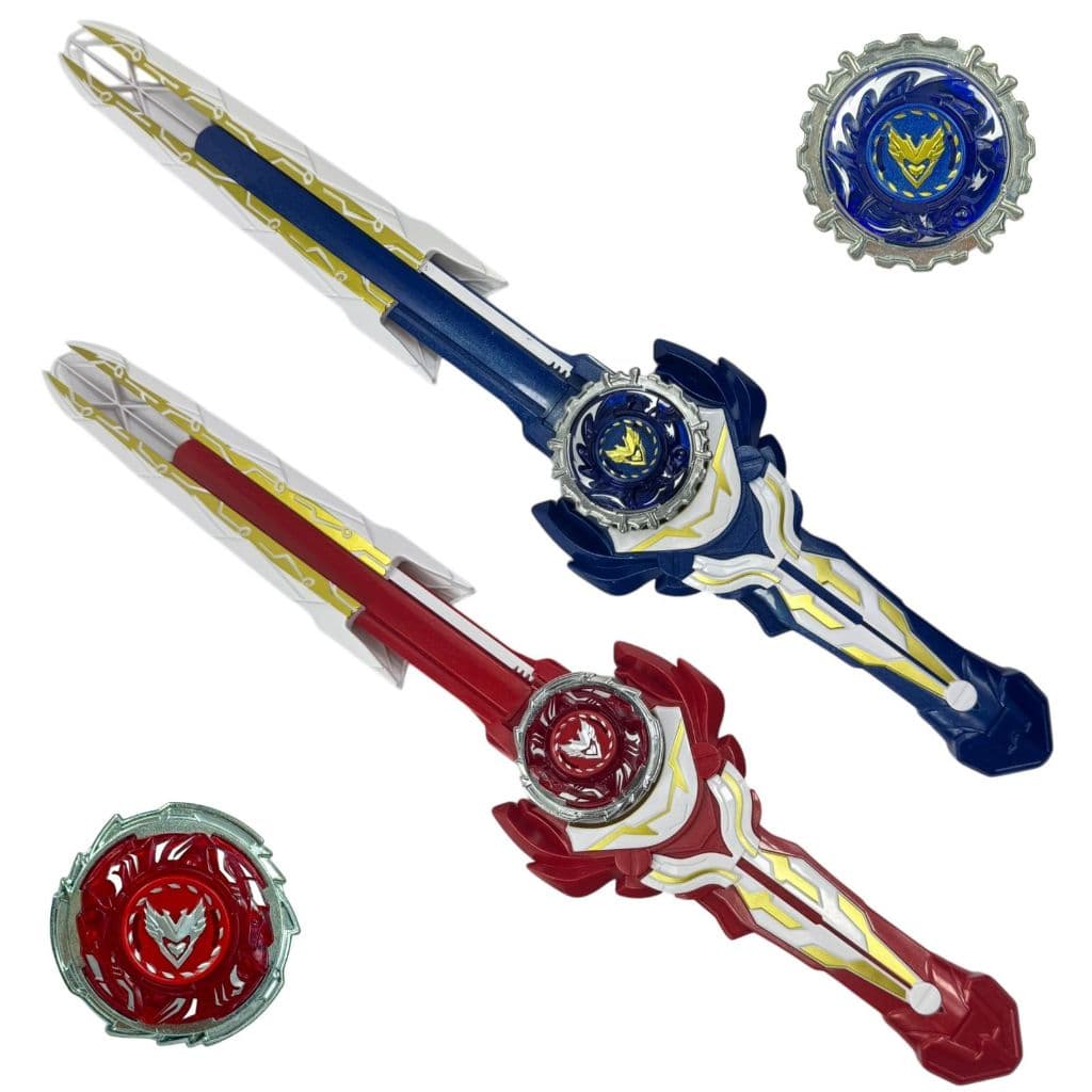 Espada Lançador De Beyblade + 1 Beyblade Burst Evolution Valkyrie Brinquedo Infantil