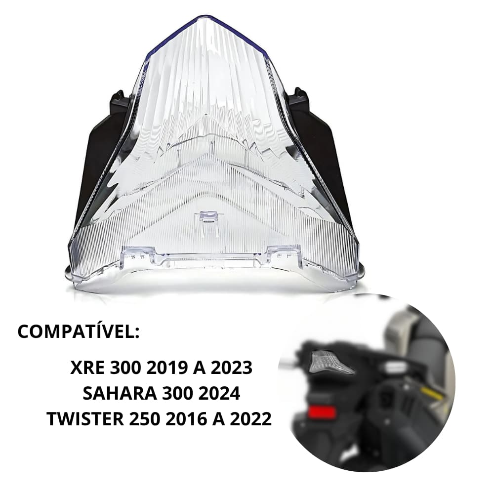 LENTE LANTERNA TRASEIRA XRE 300 2019-2024 SAHARA 2024-2026 TWISTER 2016-2022