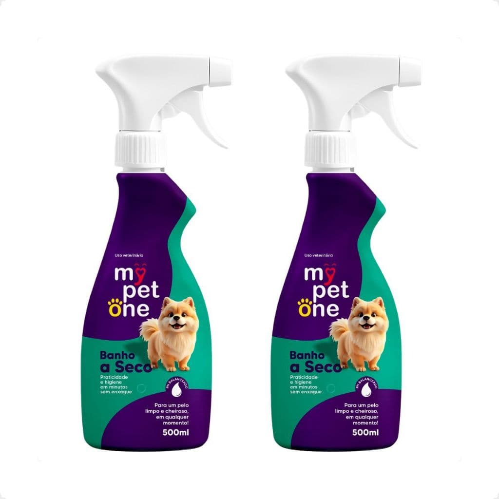 Kit 2 Banho a Seco Mypetone para Cães e Gatos - 500mL