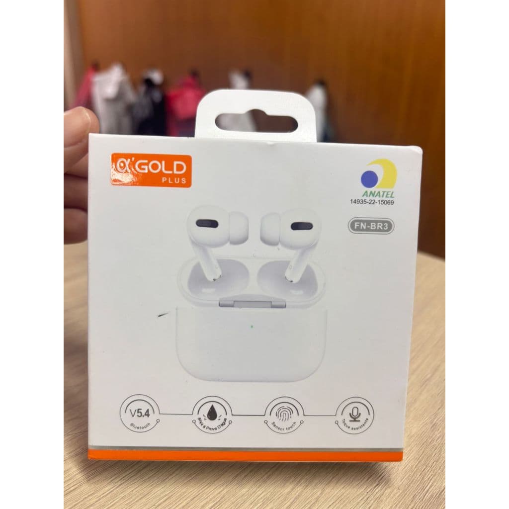 Fone De Ouvido Sem Fio Bluetooth 5.3 Agold Branco FN-BR3