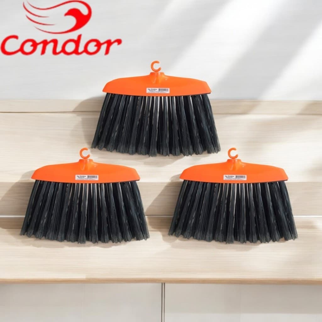 Kit 3 Vassouras Condor SEM CABO Original Limpeza Multiuso Uso Interno e Externo