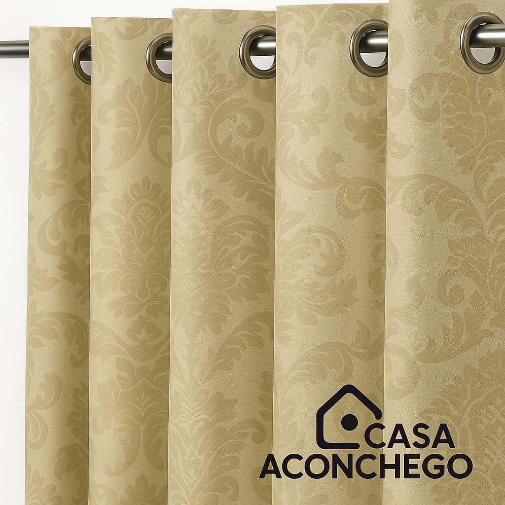 Cortina Jacquard 3,00x2,70m com Caimento Sofisticado – Ideal p/ Sala, Quarto ou Escritório Promoção