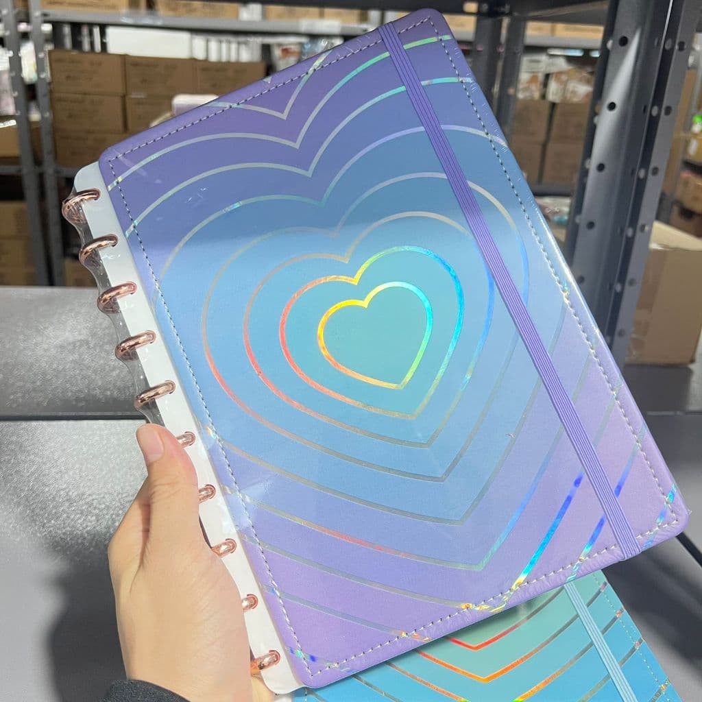 Caderno Inteligente de Coração Grande Capa Dura Disco 10/11 B5/A4 de 80 Folhas GRANDE