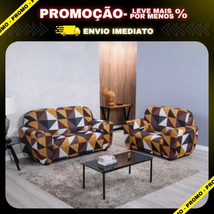 Capa De Sofá Estampada 2 E 3 Lugares Ligadinha