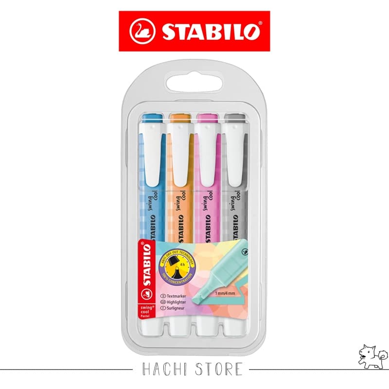 Marca-textos Swing Cool 4x - Stabilo - Importado Alemanha 275/4-08-2