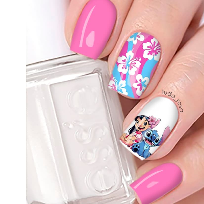 LILO E STITCH 12 Adesivos De Unhas Stitch Películas 05