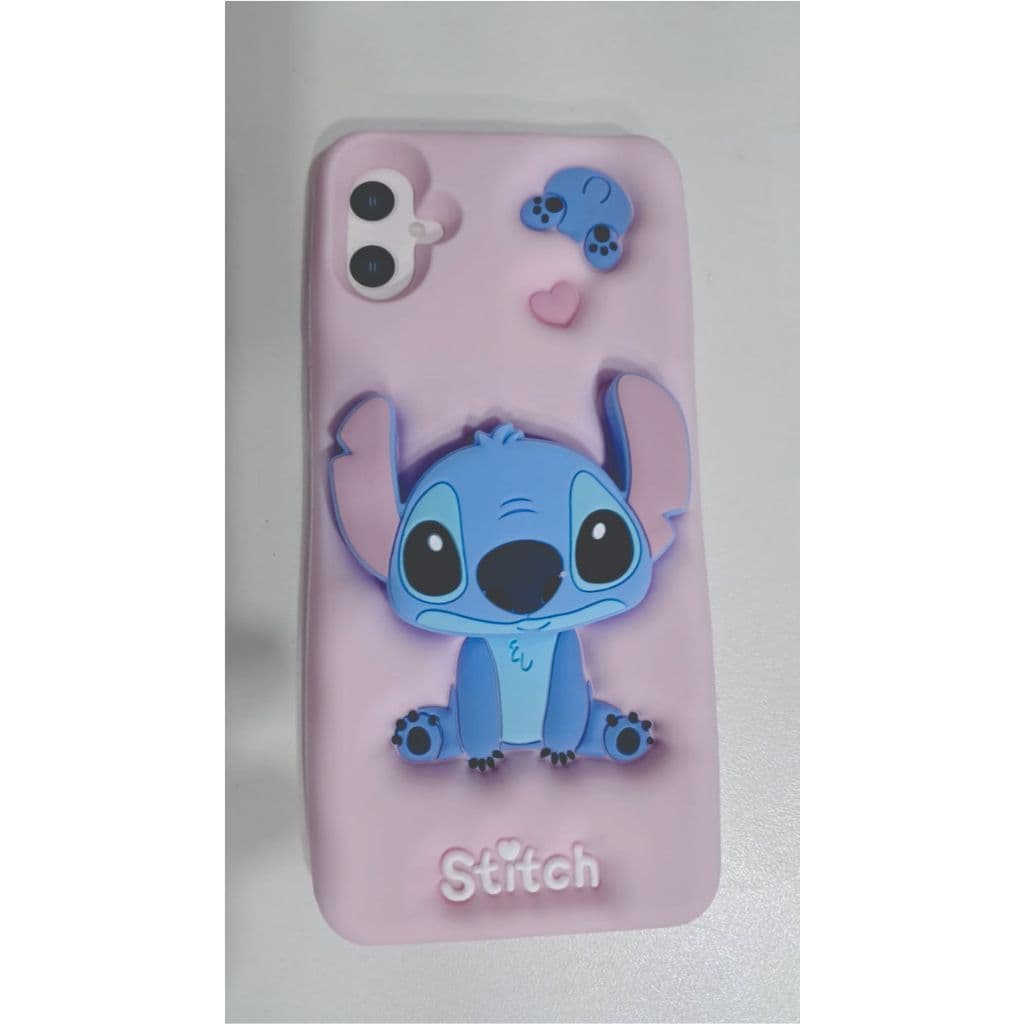 CAPA EMBORRACHADA STITCH COM POP PARA CELULAR  RM 14C A36 A56 A05 A26 G15 G75