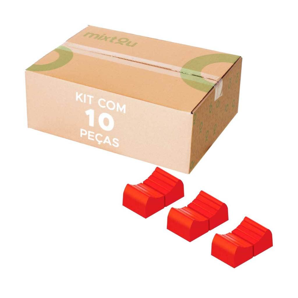 10x Botão Knob Mesa de Som Eixo 2x6mm - Deslizante - Vermelho