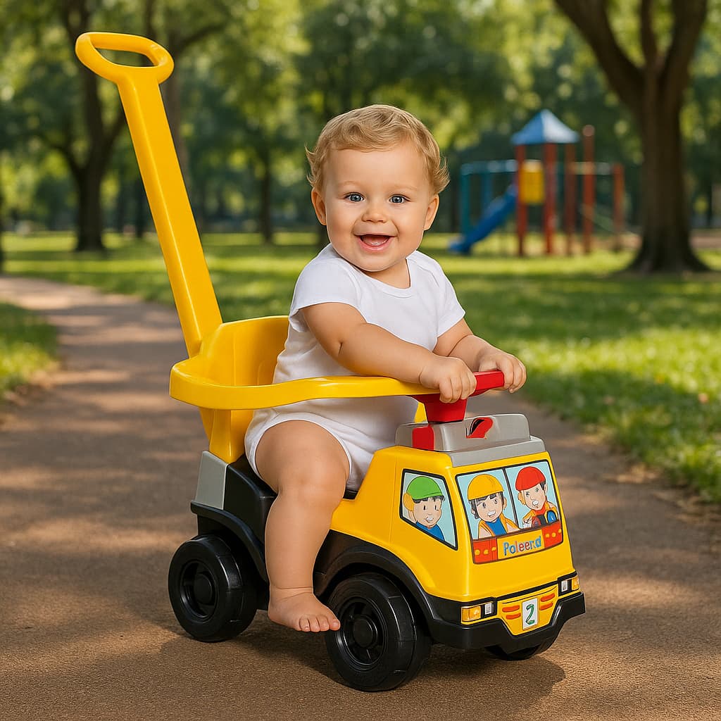 Totoka Plus Carrinho Triciclo Infantil com Empurrador Menino ou Menina Cardoso Toys