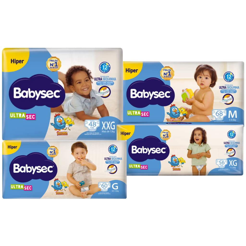 Fralda Babysec Galinha Pintadinha Hiper Todos os Tamanhos