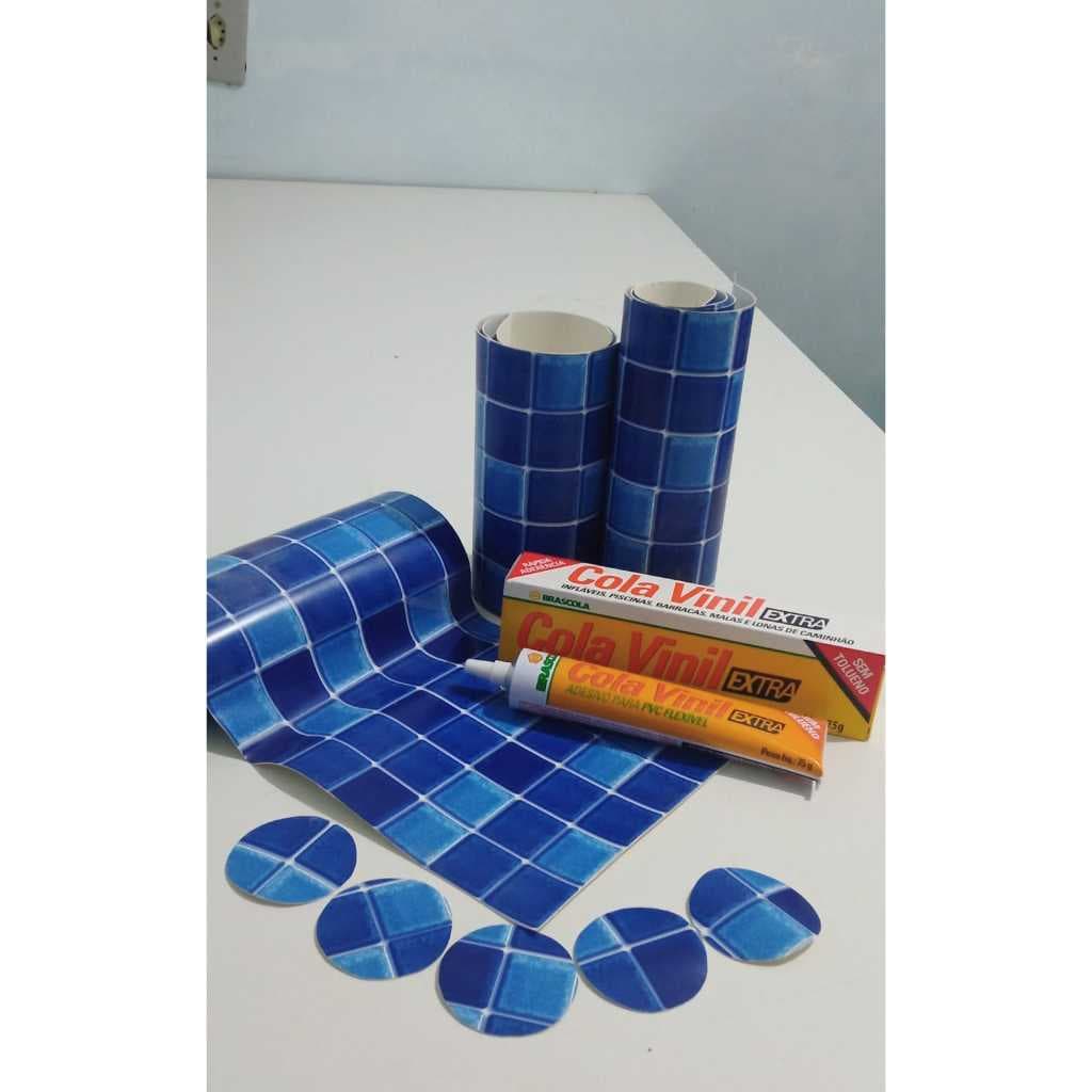Remendo Para Piscina de Vinil Infláveis Cola Vinil Kit Reparo Furo Rasgo Boia-ESTAMPA SORTIDA
