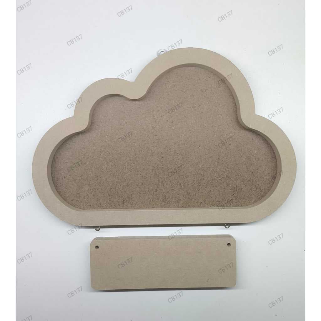 Nicho nuvem em MDF + placa