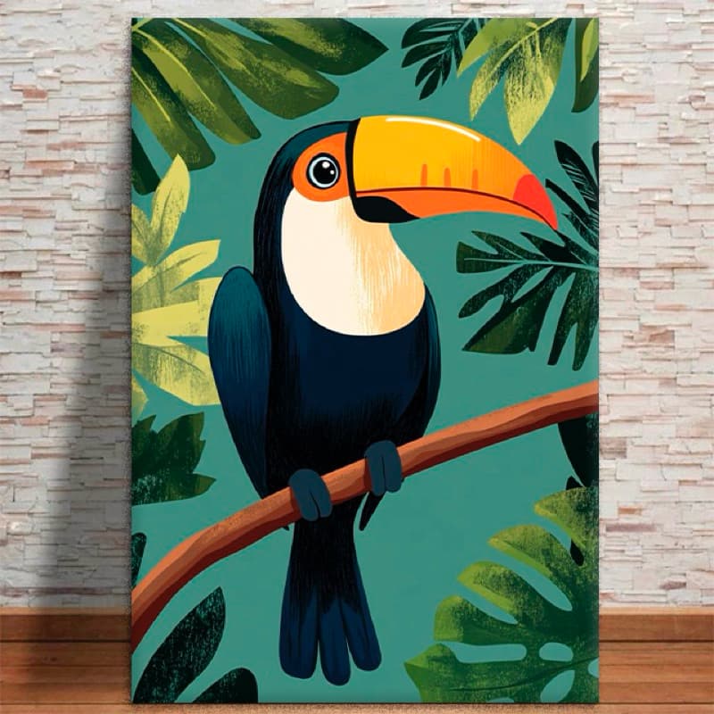 Quadro Decorativo Tucano Animal Sala Quarto MDF 3mm 4k