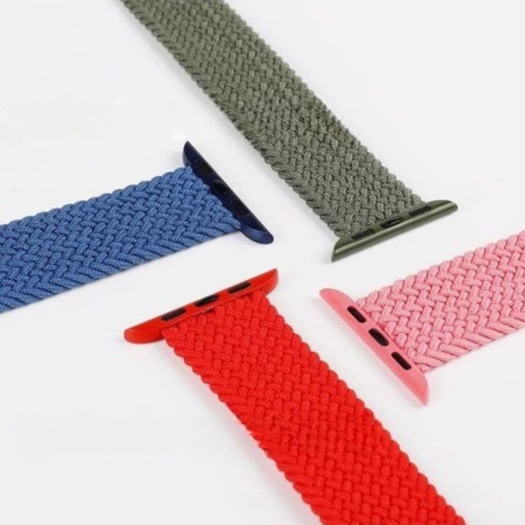 Pulseira Trançada Nylon Loop Solo para Apple Watch Compatível com Series 1 a 10 Ultra SE IWO HW W26 X6