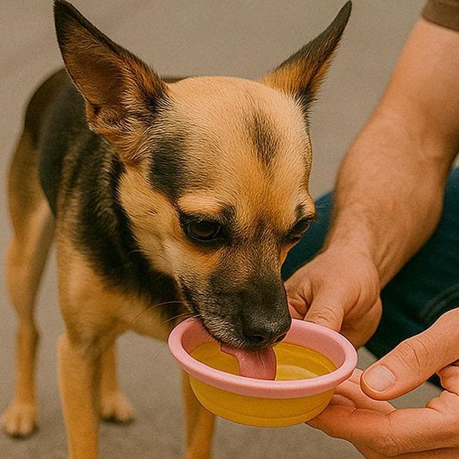 Comedouro e Bebedouro Portátil Retrátil para Pets