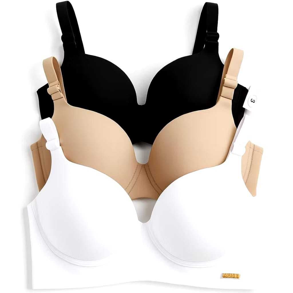 KIT 5 Sutiãs com bojo Sutia  push up reforçado para uso diário e leve GRATÍS 1 Calcinha