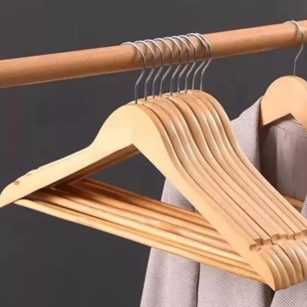 Kit 3 Unidades Cabides De Madeira Para Lojas de Roupas Armário Para peças sofisticação organização