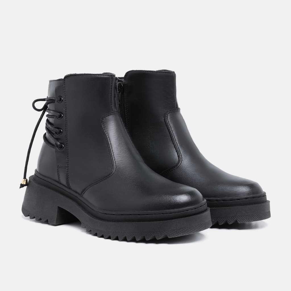 Bota Coturno Feminina De Couro Legítimo - Estilo E Conforto