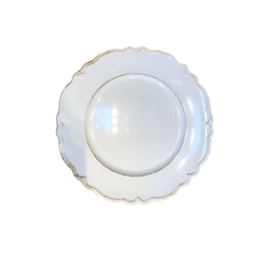 Sousplat Lyor Patinado de Plástico Moon Branco 33cm