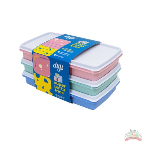 Kit Porta Frios Berlim Pote Hermético 750ml Marmita Porta Mantimento Super Reforçado Micro-ondas BPA Free