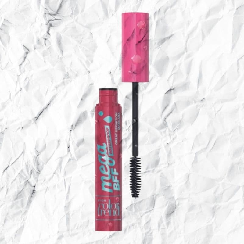 Máscara de Cílios Avon Mega BFF Color Trend 7ml Preto Intenso - Volume Perfeito, Alongamento, Definição, Resistente