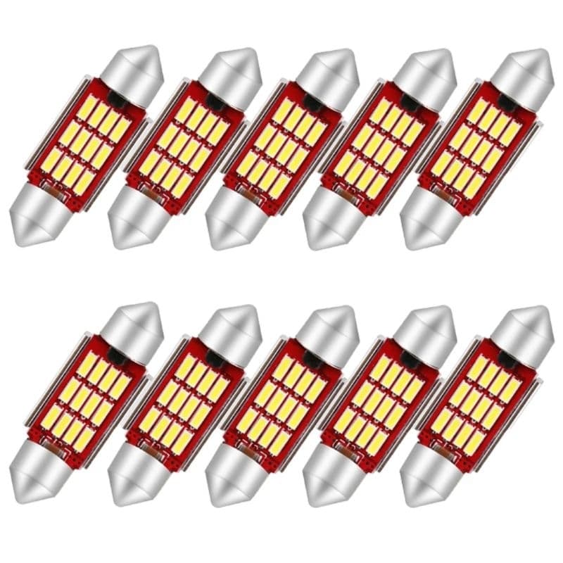 Par Lâmpada  Torpedo Led 12v Canbus Canceller 6000k 31-36-41 mm