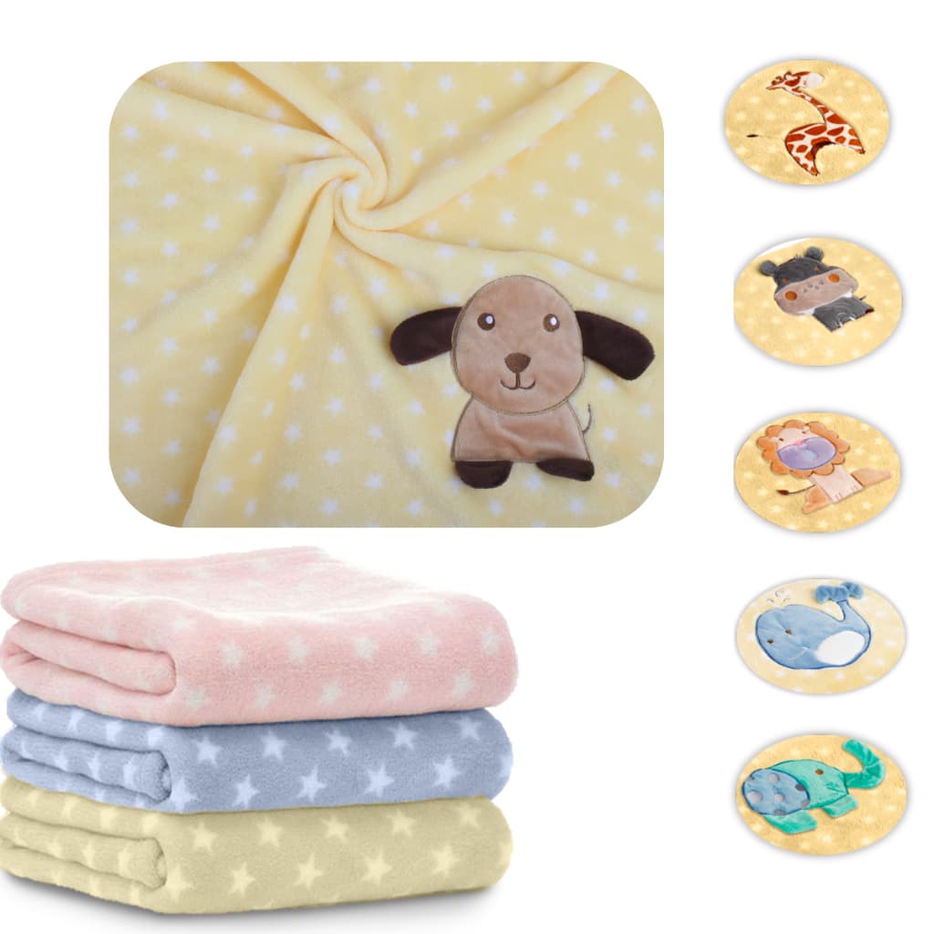 Manta Antialérgica Infantil Cobertor de Bebê Animais Menina Menino - Cobertinha Confort Baby