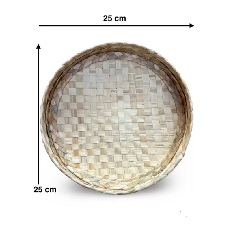 Kit com 10 Peneiras de Palha Decorarivo 25 cm