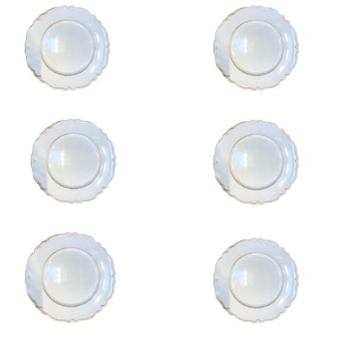 Sousplat Patinado de Plástico Moon Branco Lyor