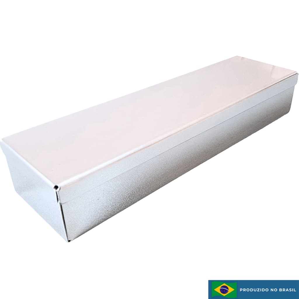 Estojo Inox (marmita) - Para Esterilização Em Estufa 18x5x3cm Odontécnica - MBM Decor