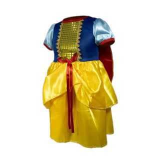 Vestido Roupa Fantasia Infantil Personagem Branca De Neve