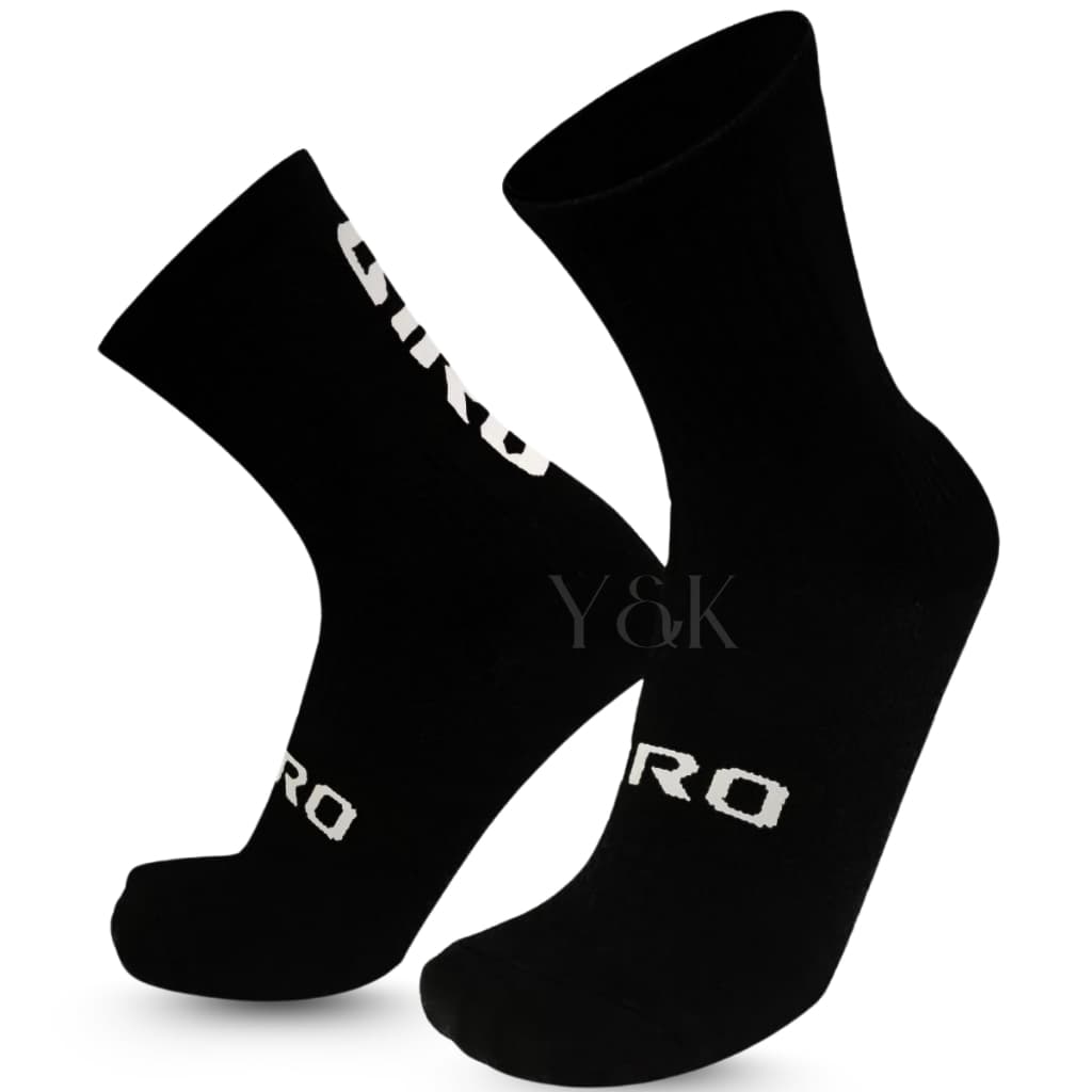 Par de Meias Ciclismo Meia Giro Esportiva Antiderrapantes Cano Alto Corrida Caminhadas Unissex