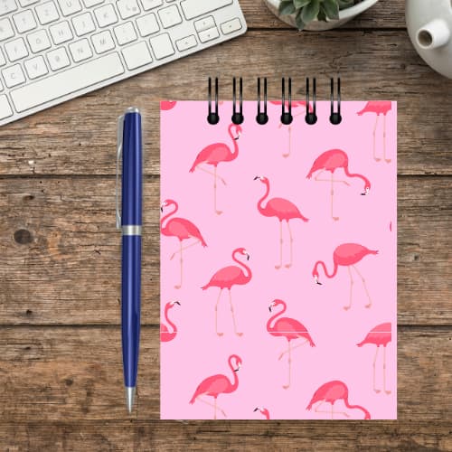BLOCO DE NOTAS, BLOCO DE ANOTACOES, CADERNO DE ANOTACOES TAMANHO A6, CADERNETA DE ANOTAÇÃO FLAMINGO