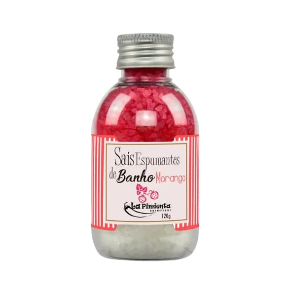 Sais de Banho Sensual Morango Ou Tutti Frutti 120g – La Pimienta | Relaxamento e Aroma Afrodisíaco