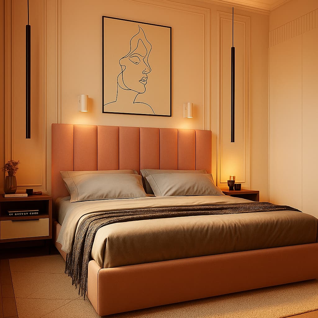 Kit Cabeceira Cama Casal Linha Premium Estofada 60X20-Cm Cama Solteiro Casal Queen King