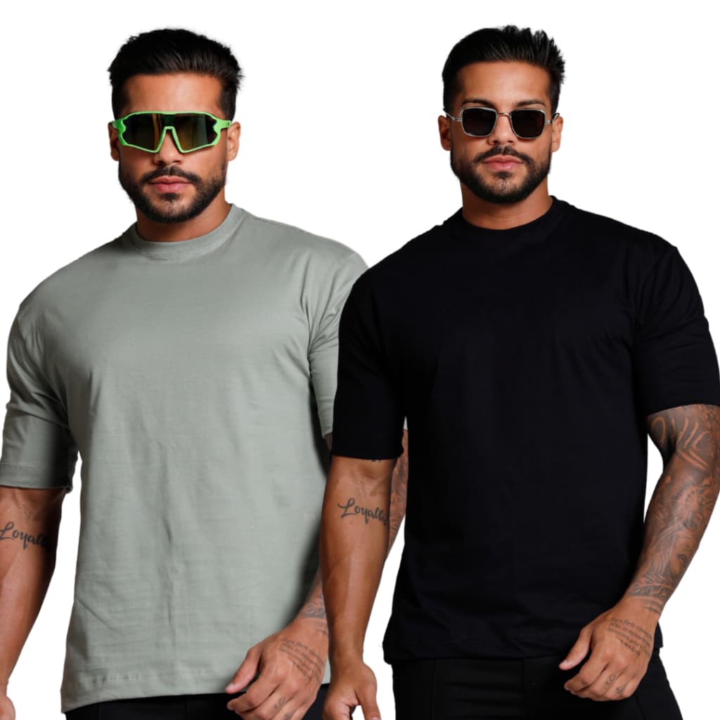 Camiseta Oversized Básica Streetwear Masculina Academia