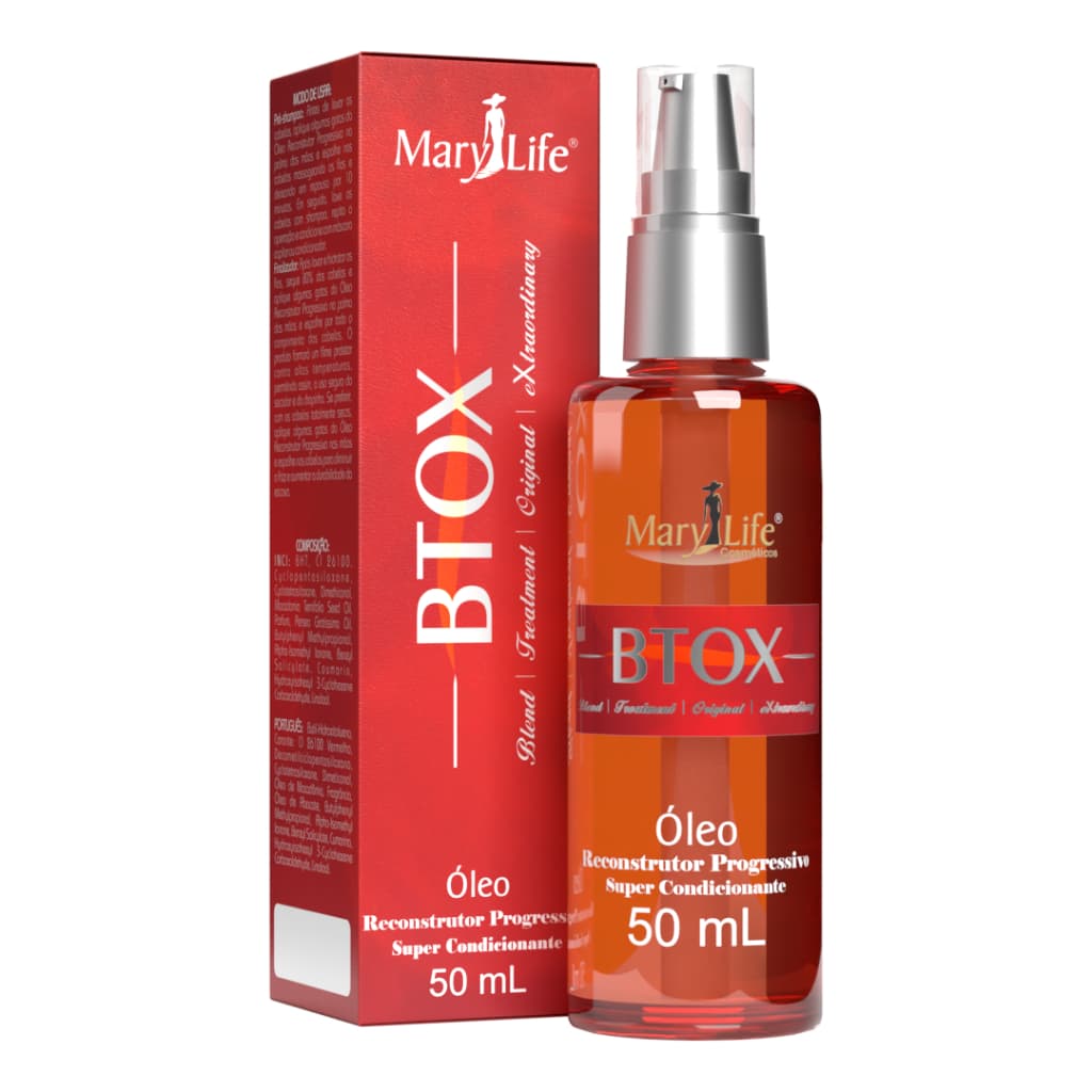 Óleo Btox 50mL Reparador de Pontas Capilar Mary Life Original